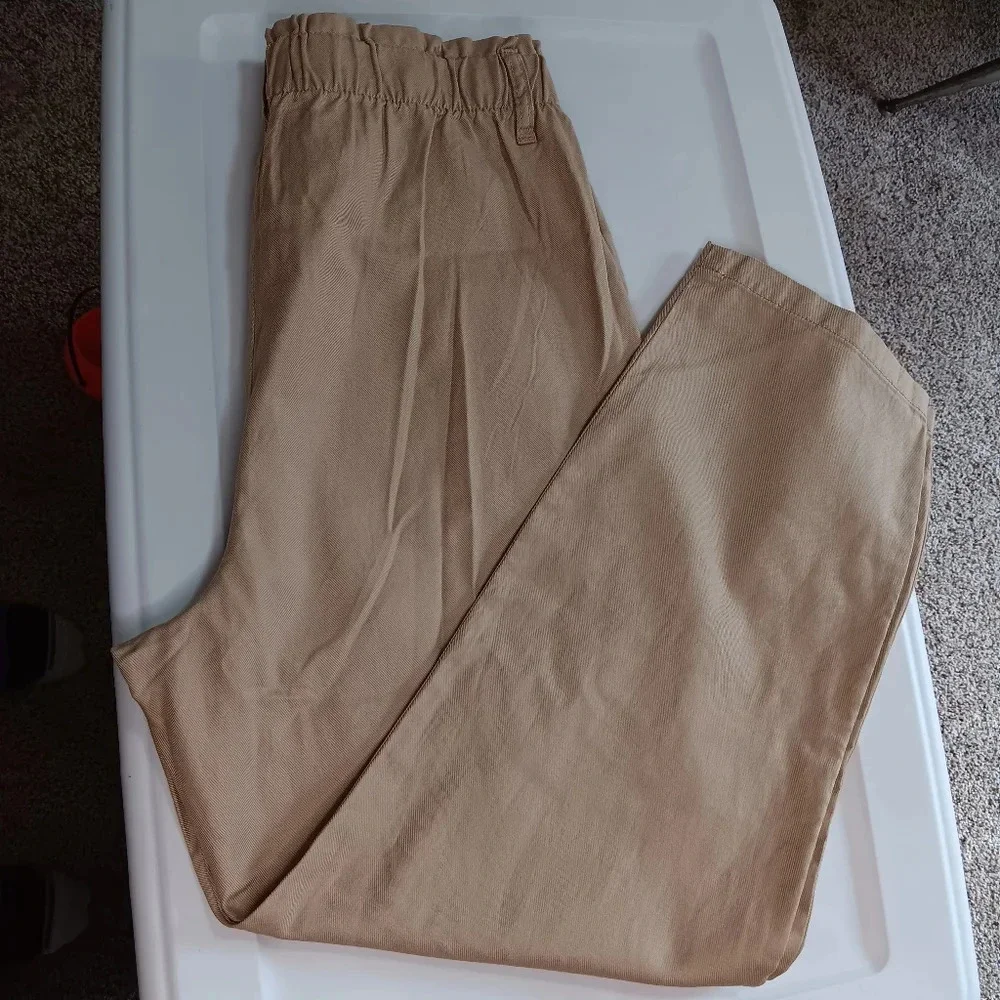 Sanctuary Women's super high-rise pants, straight leg, sz L, lyocell, pull-on. - Picture 8 of 16